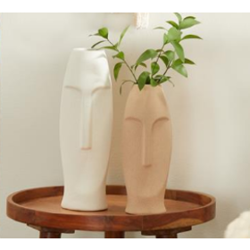 Multi Colored Ceramic Easter Head Vase