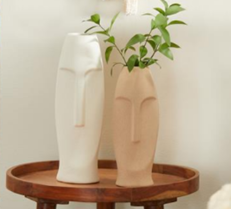 Multi Colored Ceramic Easter Head Vase