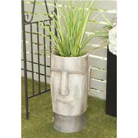 Brown Indoor/Outdoor Island Head Planter, Large
