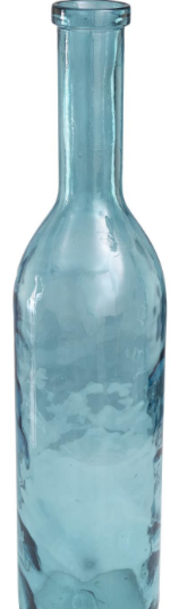 Skinny Teal Bottleneck Vase