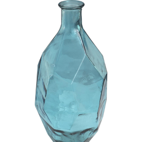 Teal Chunky Bottleneck Vase