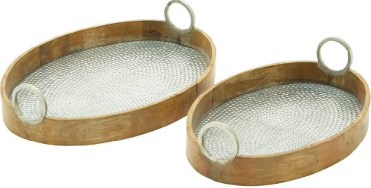 Brown Mango Wood Tray,
