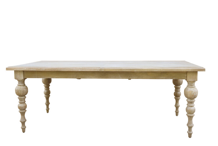 Southern Sky Bristol Dining Table w/ Butterfly Leaf- New White Wash