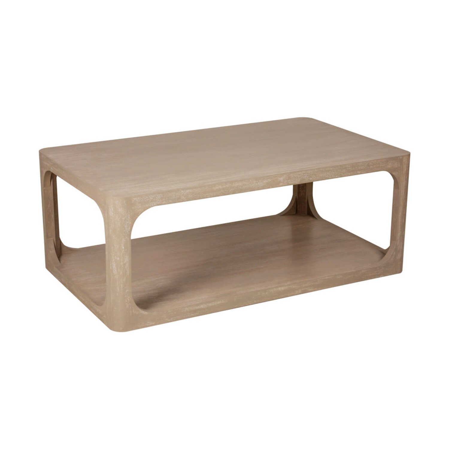 Archie 47 Mango Wood Coffee Table, Taupe Finish - Jes & Gray Living