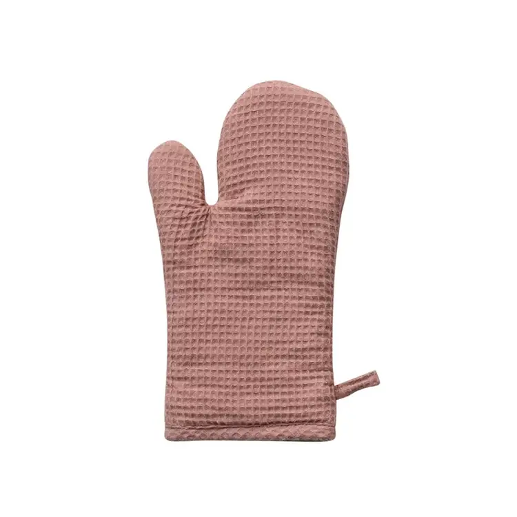 Woven Linen & Cotton Waffle Mitt