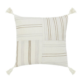 ST Apana Ivory/Natural Pillow, 22'' x 22''