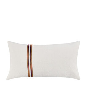 TL Ralph Ivory/Sangria Red Pillow, 14'' x 26''