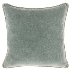 SLD Heirloom Velvet Bay Green Pillow, 22'' x 22''
