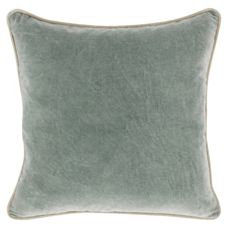 SLD Heirloom Velvet Bay Green Pillow, 22'' x 22''