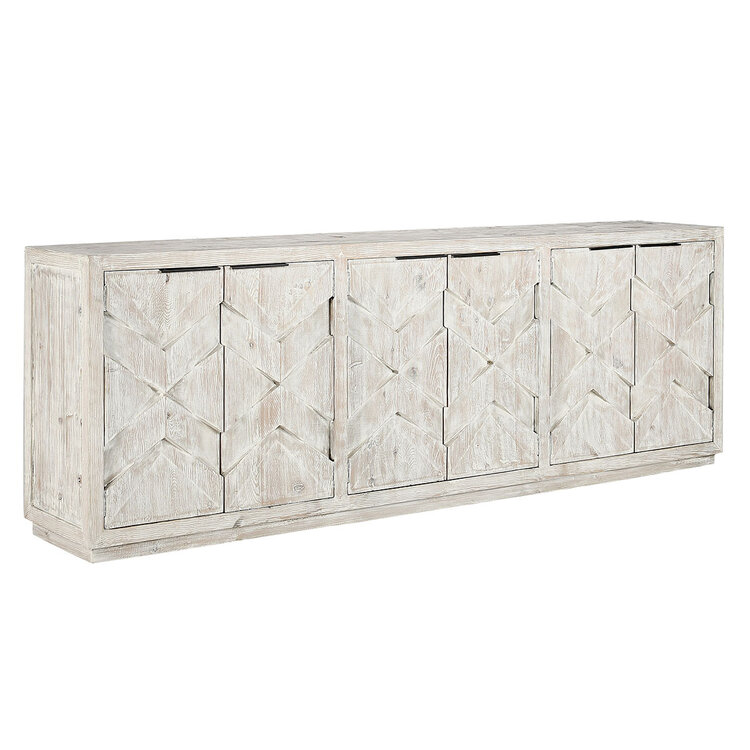 Frederick Reclaimed Pine 6Dr Cabinet- Timeworn Cream