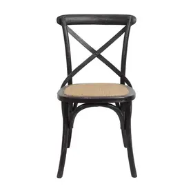 Brody X-Back Side Chair- Black Wash