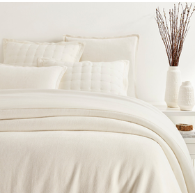 Sumptuous Chenille Coverlet, Ivory King