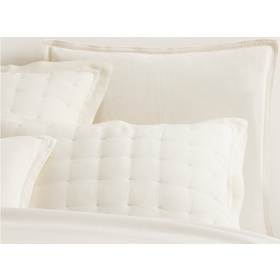 Sumptuous Chenille Sham, Ivory Dutch Euro