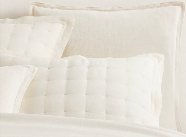 Sumptuous Chenille Sham, Ivory Standard