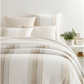 Napa Stripe Linen Duvet, Natural King