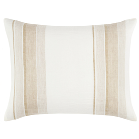 Napa Stripe Linen Sham, Natural Euro