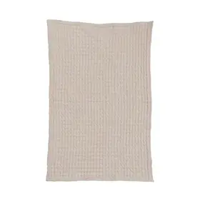 Stonewashed Cotton Waffle Towel, Natural