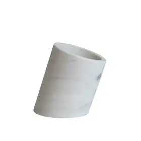 Marble Angled Bottle Holder- White