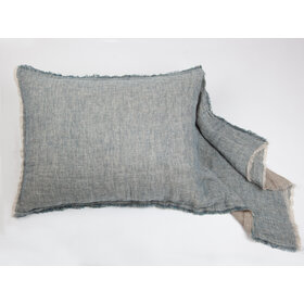 Kent Linen Standard Sham- Peacock/Natural