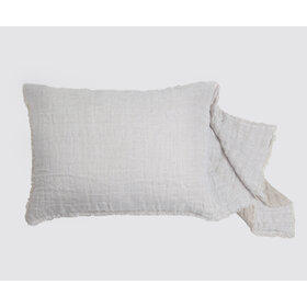 Kent Linen Standard Sham- White/Natural