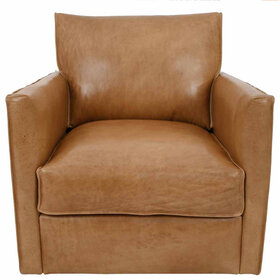 Atelier Home Bruno Swivel Chair- Dallas Saddle