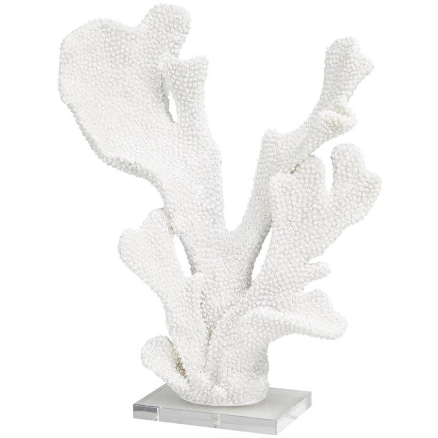 White Polystone Coral Sculpture
