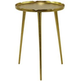 Gold Aluminum Accent Table