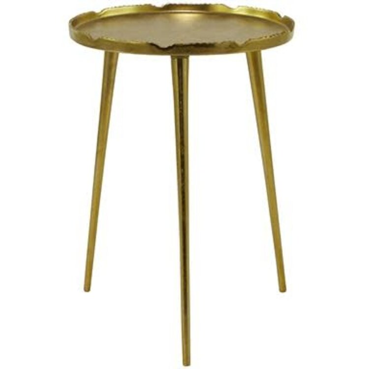 Gold Aluminum Accent Table