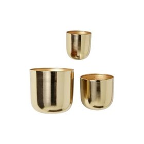 Gold Metal Indoor/Outdoor Floating Wall Planter