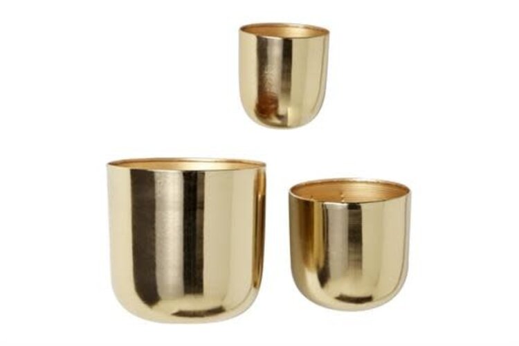 Gold Metal Indoor/Outdoor Floating Wall Planter