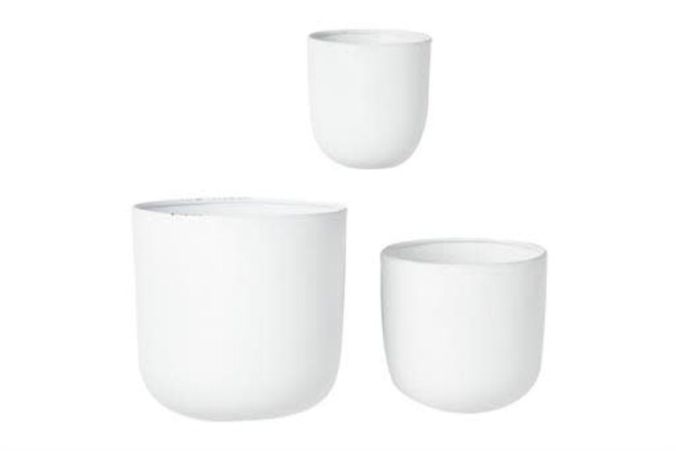 White Metal Indoor/Outdoor Floating Wall Planter