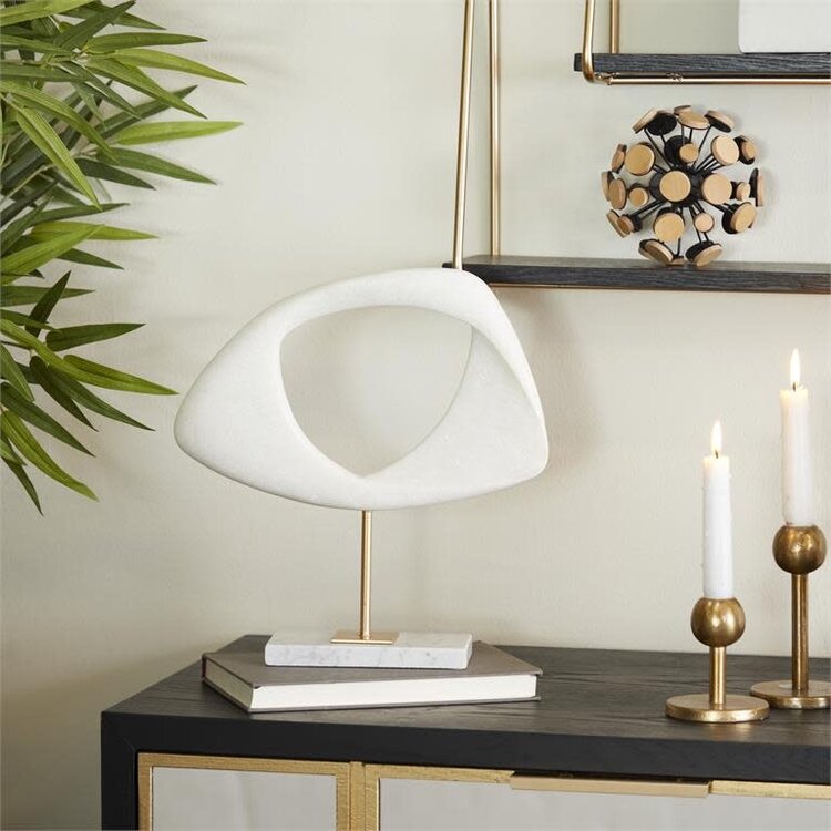 Polystone Sculpture w/ Marble Stand