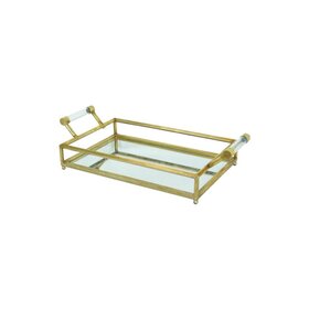 Gold Metal Mirrored Tray