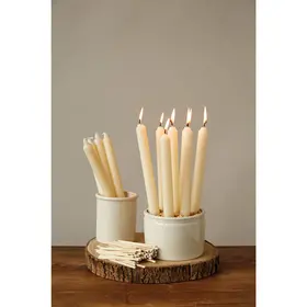 Unscented Taper Candles, set of 12