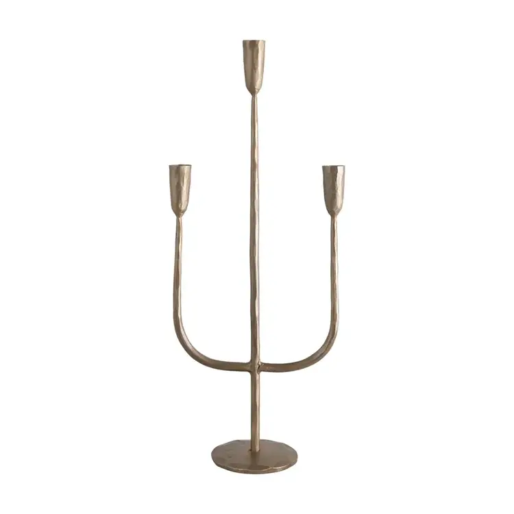 Hand- Forged Metal Candelabra