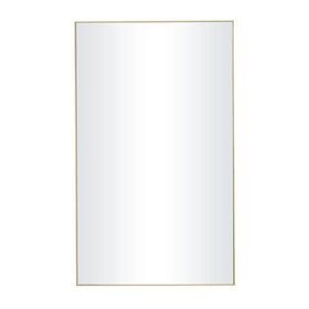 Gold Wood Thin Wall Mirror