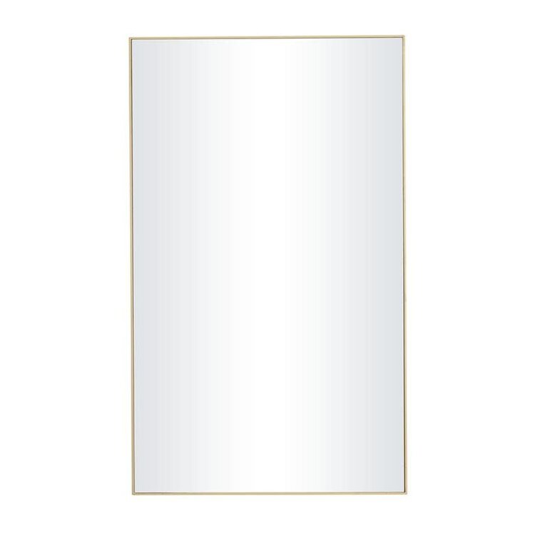 Gold Wood Thin Wall Mirror