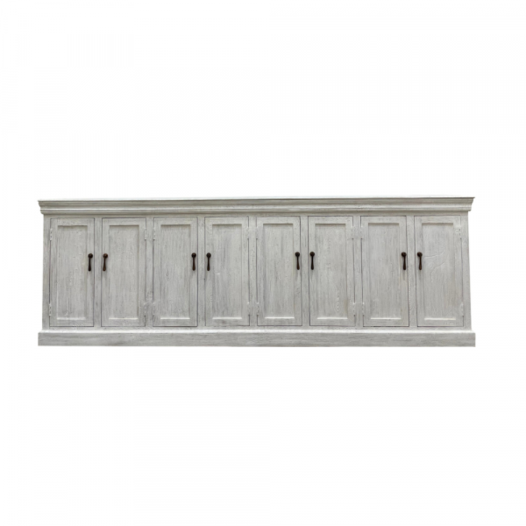 Atelier Home 116" Gardner Sideboard- White Wash Sand Blasted