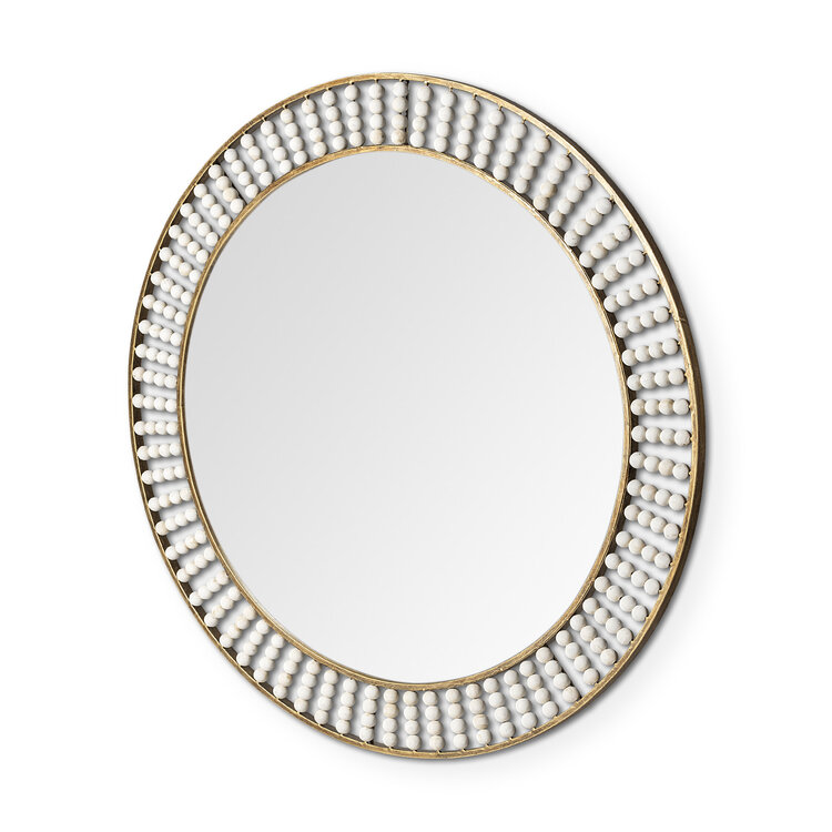 Claiborne Round Gold Mirror