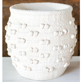 8.3" H White Knot Vase