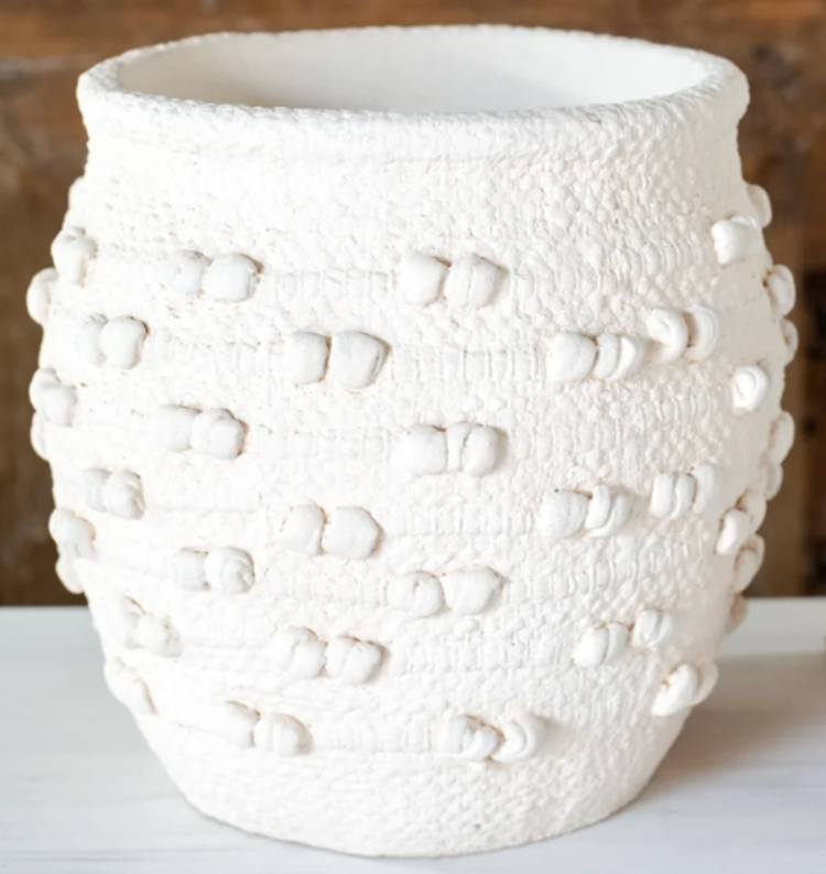 8.3" H White Knot Vase