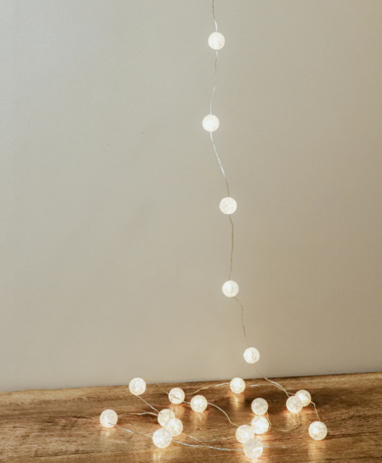 19" H Crackle Ball Lights