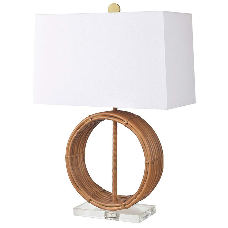 Jes & Gray Salinas Accent Lamp- Rattan Natural
