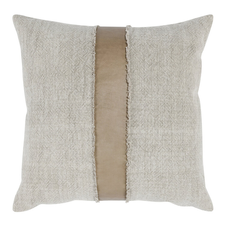 CH Taupe/Natural Pillow, 26'' x 26''