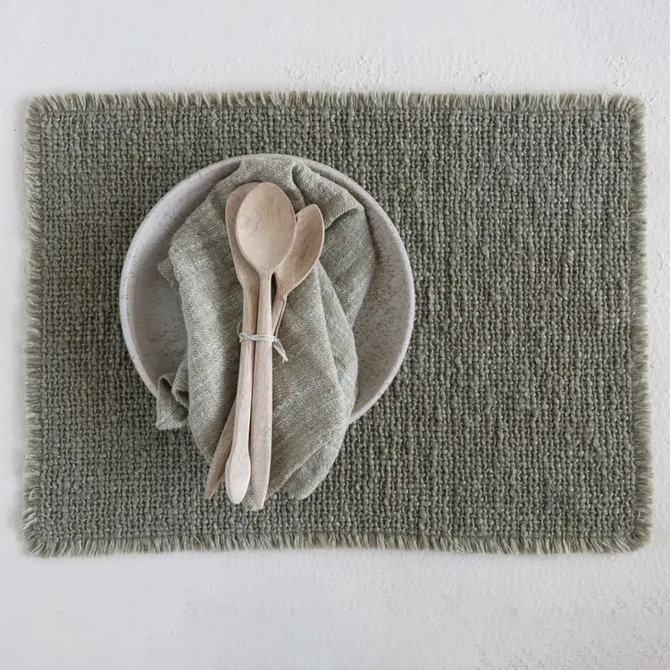 Woven Cotton Olive Blend Placemat