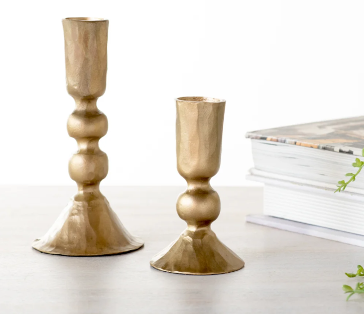 Gold Ball Candle Holder