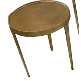 Small Cast Aluminium Brass Antique Table
