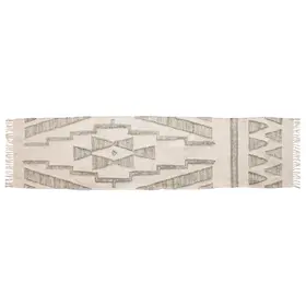 Hand-Woven Cotton and Wool Kilim Floor Runner, 2' x 8'