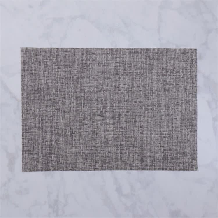 VIDA Rectangular Charcoal Woven Placemats S/4