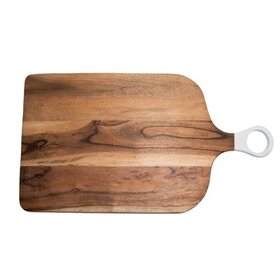 25" L Acacia Wood Rect. Cutting Board w/ White Handle